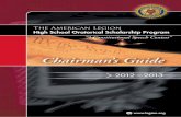 The American Legion High School Oratorical Scholarship Program · High School Oratorical Scholarship Program Chairman's Guide ... as a promotional piece, ... • The American Legion