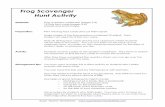 Frog Scavenger Hunt Activity - SuperTeacherWorksheets Scavenger Hunt Activity Materials: ... Hide all 18 frog fact cards around your classroom where students ... means they eat other