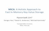 MICA: A Holistic Approach to Fast In-Memory Key-Value … · MICA: A Holistic Approach to Fast In-Memory Key-Value Storage ... YCSB [SoCC 2010] ... Redesigning in-memory key-value