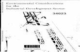 Environmental Considerations for the Industrial ...documents.worldbank.org/curated/pt/541171469672205360/pdf/34023.… · Environmental Considerations for the Industrial Development