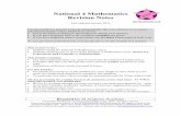 National 4 Mathematics Revision Notes 4 Mathematics Revision Notes Last updated January 2014 Use this booklet to practise working independently like you will have to in course