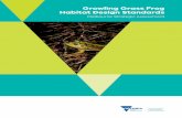 Growling Grass Frog Habitat Design Standards · Planning (DELWP) has prepared these Growling Grass Frog Habitat Design Standards to provide ... Grass Frogs eat a wide range of insects