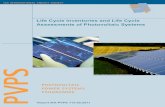 Life Cycle Inventories and Life Cycle Assessments of ... · Life Cycle Inventories and Life Cycle Assessments of Photovoltaic Systems ... Life Cycle Inventories and Life Cycle Assessments