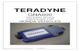 TERADYNE - Honda · TERADYNE GNA600 GATEWAY DEVICE USER GUIDE FOR HONDA VEHICLES. GNA600 Gateway Device User Guide ... 5.3 Connection With the USB …