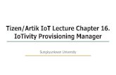Tizen/Artik IoT Lecture Chapter 16. IoTivity Provisioning ...16... · Tizen/Artik IoT Lecture Chapter 16. IoTivity Provisioning Manager. ... – PM provisions and revokes credentials