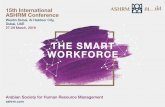THE SMART WORKFORCE - ASHRM brochure Feb 2018.pdf · We’ll look at the challenges and opportunities of ... Society for Human Resource Management (ASHRM) is a society dedicated to