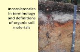 Inconsistencies in terminology and definitions of organic ...nesoil.com/ssssne/2014_Stolt_Inconsistencies_of_organic_soil.pdf · anywhere except as example of organic soil ... horizons