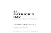ST. PATRICK’S DAY - University of Notre Dameundpress/excerpts/P03199-ex.pdf ·  · 2016-12-14St. Patrick’s Day in Dublin, ... Waiting in thirst I again twisted the problem, ...