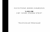 SYSTEM 4000 GMDSS - Polaris Electronics A/S · SYSTEM 4000 GMDSS SAILOR HF SSB 250W PEP Technical Manual. Please note: Any responsibility or liability for loss or damage in connection