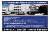 ASSET FORFEITURE UNIT - City of Richmond, Virginia€¦ · ASSET FORFEITURE UNIT ... Based upon audit test work, ... b. supervisory authorization of all operational plans 10