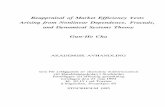 Reappraisal ofMarket Efficiency Tests Arisingfrom ... · Reappraisal ofMarket Efficiency Tests Arisingfrom Nonlinear Dependence, Fractals, ... Special thanks to the Statistics Departmentofthe