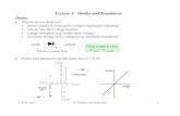 Lecture 5: Diodes and Transistors - physics.ohio-state.edugan/teaching/spring15/Lec5.pdf · Diodes: What do we use ... Diodes and Transistors Diode conducts when V anode > V cathode.