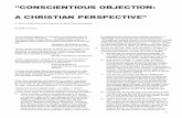 CONSCIENTIOUS OBJECTION: A CHRISTIAN …disa.ukzn.ac.za/sites/default/files/pdf_files/resep80.6.pdf"CONSCIENTIOUS OBJECTION: A CHRISTIAN PERSPECTIVE" A lecture delivered at the University