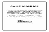 FOR CLASSIFIED AND UNCLASSIFIED SUPERVISORY, …legacy.myclearwater.com/gov/depts/hr/docs_pub/pdf/SAMP_Manual.pdf · SAMP MANUAL FOR CLASSIFIED AND UNCLASSIFIED SUPERVISORY, ADMINISTRATIVE,