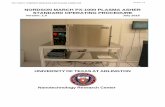 NORDSON MARCH PX-1000 PLASMA ASHER … Asher PX1000.pdfNORDSON MARCH PX-1000 PLASMA ASHER STANDARD OPERATING PROCEDURE ... The MARCH PX-1000 delivers a high energy uniform plasma with