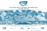 Cricket ACT Grade Handbook 2008–2009 · nestle Milo officeLink+ Random Computing ... MaTCH RePoRT (FIRsT GRaDe onLY) ... Julie Taylor Consultant Marketing/ julie@greatimpressions.com.au