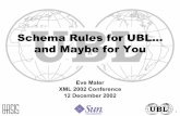 Schema Rules for UBL… and Maybe for You - ebXML · 1 Schema Rules for UBL… and Maybe for You Eve Maler XML 2002 Conference 12 December 2002