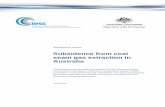 Background review: subsidence from coal seam gas ...environment.gov.au/.../files/background-review-subsidence_0.pdf · Background review . Subsidence from coal seam gas extraction