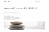 Annual Report 2014/2015 - Asset management UBS Funds Annual Report 2014/2015 Investment Fund under Luxembourg Law R.C.S. Luxembourg N B 154 210 Audited annual report as of 31 March