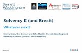 Solvency II (and Brexit) - Barnett Waddingham II (and Brexit) ... Content Technical Provisions ... holders pay upwards or downwards depending on their claims history (bonus-