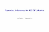 Bayesian Inference for DSGE Models - Northwestern …faculty.wcas.northwestern.edu/~lchrist/course/Gerzensee...Outline State space-observer form. Œ convenient for model estimation