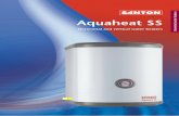 September 2015 Aquaheat SS - Santon 2015 Unvented water heaters ... sacrificial anode necessary there is no need for regular maintenance checks or costly ... account when sizing the