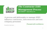 The Contractor EHS Management Process - EHSCP - Home · – Why have a contractor EHS management ... – Real world evolution – The contractor EHS management process – Challenges