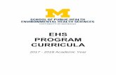 EHS PROGRAM CURRICULA - University of Michigan … EHS Curriculum Requirements.pdfEHS Academic Degree Requirements ... EHS 697 is taken concurrently with EHS 628 Toxicologic Research