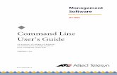 Command Line User’s Guide - Allied Telesis · Management Software AT-S62 Command Line User’s Guide AT-8516F/SC, AT-8524M, AT-8524POE, AT-8550GB and AT-8550SP LAYER 2+ FAST ETHERNET