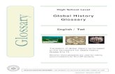 Glossary Glossar - NYU Steinhardt · Glossar y Global History Glossary ... ancestry Anato ... Olmec civilization Olmec ɔmanyɛ opinion adwenkyerɛ