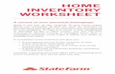 HOME INVENTORY WORKSHEET - Amazon S3€¦ · HOME INVENTORY WORKSHEET ... Kitchen utensils Knick-knacks Linens Microwave Pots and pans ... 23 What to do with your completed home inventory