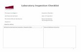 Laboratory Inspection Checklist - Memorial University · Laboratory Inspection Checklist ... Are cabinets/trays in good condition? Leaking? b. Are appropriate spill trays used for