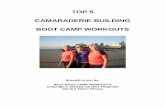TOP 5 CAMARADERIE-BUILDING BOOT CAMP …fitnessbootcampworkout.com/pdfs/BBW-SpecialReportonCamaraderie… · I will also show you the Top 5 Camaraderie-Building Boot Camp Workouts