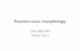 Position class morphology - University of Washingtoncourses.washington.edu/lingclas/481/Position class morphology.pdf · • nominals exhibit position class morphology _ –positions