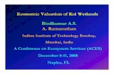 Economic Valuation of Kol Wetlands Binilkumar A.S. …conference.ifas.ufl.edu/aces08/presentations/RP4-5...Economic Valuation of Kol Wetlands Binilkumar A.S. A. Ramanathan Indian Institute