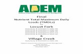Final - adem.alabama.govadem.alabama.gov/programs/water/wquality/tmdls/FinalLocustForkAnd...Final Locust Fork and Village Creek TMDL Nutrients ... Table 1.2.1.1 Realtime USGS Stream