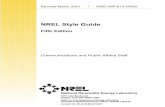 NREL Style Guide - National Renewable Energy … NREL Style Guide, Fifth Edition, contains the style guidelines you need to prepare technical reports, papers, and other NREL information
