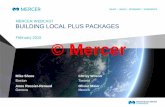 MERCER WEBCAST BUILDING LOCAL PLUS PACKAGES · BUILDING LOCAL PLUS PACKAGES ... Local Plus Package Components ... pay structure with adjustments Based on a calculation to