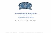 Homeopathy Individual Assessment Applicant Guide Applicant Guide 13 Nov 2014… · Homeopathy Individual Assessment Applicant Guide Revised November 13 , 2014 ... SECTION 2: Developing