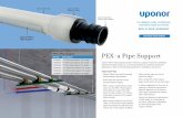 PEX-A PIPE SUPPORT - MARKS SUPPLY AND HYDRONIC DISTRIBUTION SYSTEMS PEX-A PIPE SUPPORT INSTRUCTION SHEET Uponor PEX-a Pipe Support provides continuous support of Uponor crosslinked