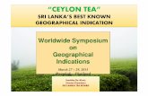 Worldwide Symposium on Geographical Indications PP …€¦ · Worldwide Symposium on Geographical Indications March 27 – 29, 2013 ... Ceylon Tea promoted globally by Sri Lanka