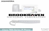 Cisco 7900 Series IP Phone - Brookhaven National … · Cisco 7900 Series IP Phone Main Menu 1. Phone Parts • Stand Adjustment button • Ring/Voicemail indicators • Programmable