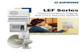 LEF Series - Access Control & Door Entry Systems · LEF Series Communication, ... Aiphone recommends a 2-1/2" minimum back box depth for all flush mount door stations. ... Prize Aiphone