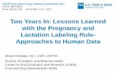Two Years In: Lessons Learned with the Pregnancy and ... · birth defects, miscarriage, ... Two Years In: Lessons Learned with the Pregnancy and Lactation Labeling Rule-Approaches