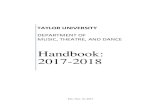 Music, Theatre, and Dance Handbook 2017-2018 - …€¦ · MUSIC, THEATRE, AND DANCE Handbook: 2017-2018 ... BACHELOR OF MUSIC IN COMPOSITION ... The Taylor University Catalog and