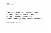 Special academy and free school: supplemental funding ... · Special academy and free school: supplemental funding agreement December 2014 . CONTENTS SUMMARY 4 ... Name of academy
