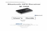 Bluetooth GPS Receiver M-1000 · Bluetooth GPS Receiver M-1000 May 2007 Rev.C Technology, Inc. ... z Travel power supply 1 Set z HOLUX USB data cable ... or MTK NMEA Command for optional).