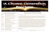 A Chosen GenerationA Chosen Generation€œSo Christ himself gave the apostles, the prophets, the evangelists, the pastors and teachers, ... Nikki Fox Nash, 904.781.8770 or nashmailetc@gmail.com