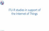 ITU-R studies in support of the Internet of Things role played by some SRDs in the Internet of Things (IoT) ... Telemetry, Voice and video ... Satellite M2M Truck tracking, ...