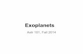 Exoplanets - UW Blogs Networkblogs.uw.edu/suberlak/files/2013/09/Astr_101_Exoplanets1.pdf · Exoplanets : outline 1) ... * simulator: . ... Habitable Zone . Could we live there? Exoplanets
